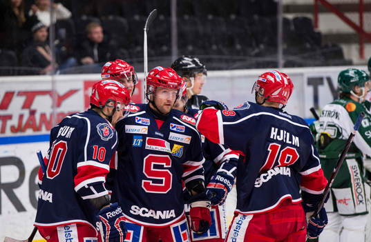 Michael Nylander jublar med sitt Södertälje