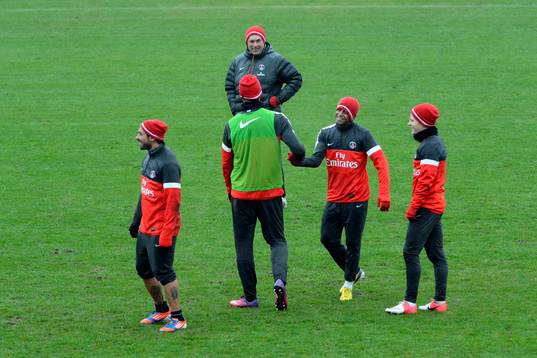 Joie Zlatan IBRAHIMOVIC / Lucas MOURA - 10.01.2013 -