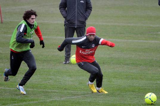 Adrien RABIOT / Lucas MOURA / Javier PASTORE - 10.01.2013 -