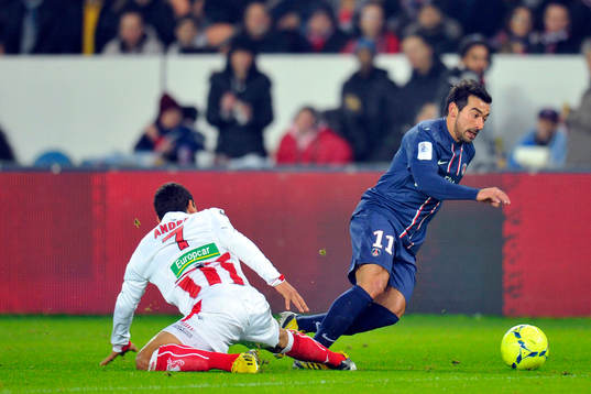 Ezequiel LAVEZZI  - 11.01.2013 - PSG / Ajaccio  - 20eme