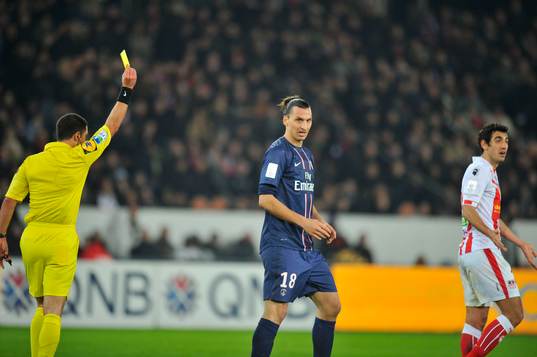 Carton Jaune pour Zlatan IBRAHIMOVIC - 11.01.2013 - Paris