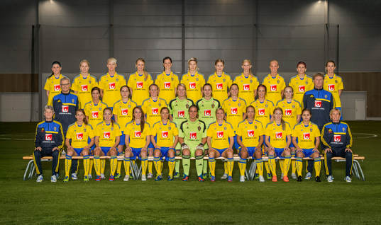 Bakre raden från vänster: Olivia Schough, Lisa Dahlkvist,