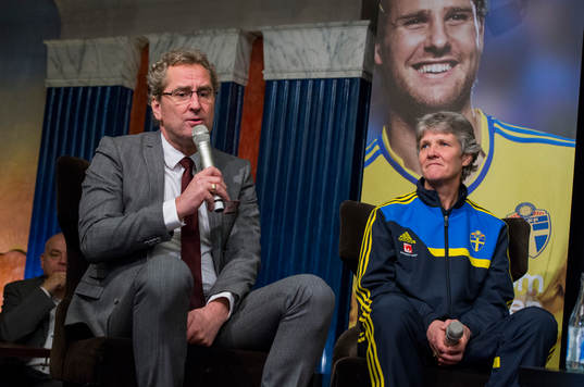 Presskonferens med Adidas och Fotbollsförbundet som