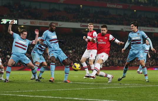 Football - Arsenal v West Ham United - Barclays Premier