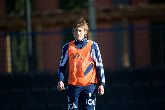 Träning på onsdag förmiddag, Ludwig Augustinsson
