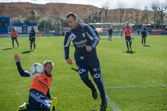 Träning på torsdag förmiddag. Gustav Engvall och Hjalmar