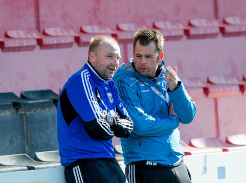 Träning torsdag morgon, Sportchef Håkan Mild och Mikael