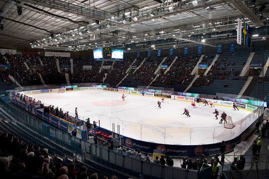 Översikt över ishockeyrinken på Hovet