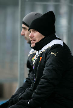 Fotboll, Träningsmatch, Gais-BK Häcken. Gais tränare