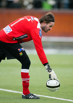 Fotboll, Träningsmatch, Gais-BK Häcken. Gais målvakt