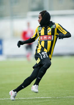 Fotboll, Träningsmatch, Gais-BK Häcken. Nasiru Mohammed