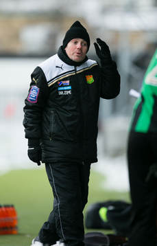 Fotboll, Träningsmatch, Gais-BK Häcken. Gais tränare