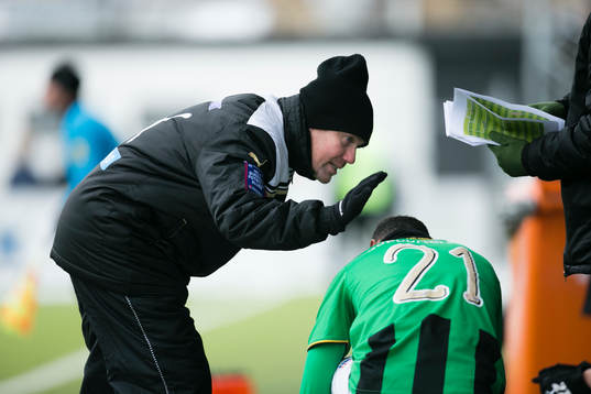Fotboll, Träningsmatch, Gais-BK Häcken. Gais tränare
