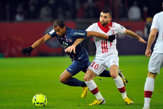 LUCAS MOURA / Marvin MARTIN - 27.01.2013 - PSG / Lille -