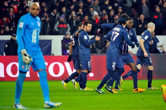 Joie du PSG / Ezequiel LAVEZZI  - 27.01.2013 - PSG / Lille