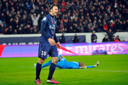 Joie de Zlatan IBRAHIMOVIC  - 27.01.2013 - PSG / Lille -