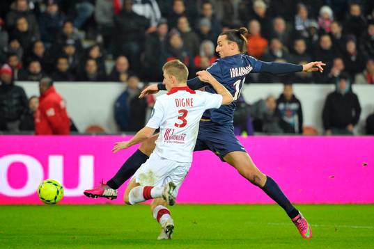 Zlatan IBRAHIMOVIC / Lucas DIGNE - 27.01.2013 - PSG / Lille