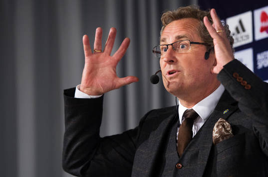 Erik Hamrén, förbundskapten Sverige, presenterade