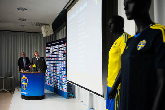 Erik Hamrén, förbundskapten Sverige, presenterade