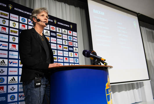 Pia Sundhage, förbundskapten damlandslaget, presenterade