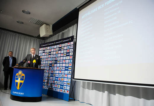 Erik Hamrén, förbundskapten Sverige, presenterade