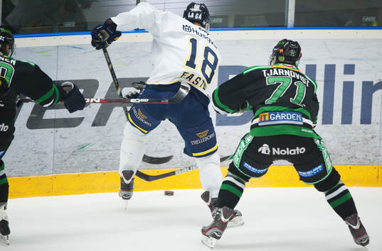 Jesper Fasth, HV71, före Mathias Tjärnqvist, Rögle, vid
