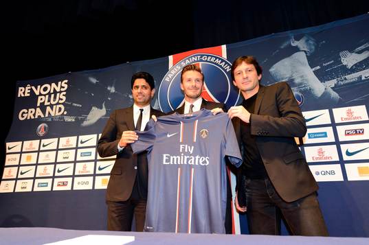 Presentation Nasser Khelaifi / David BECKHAM / LEONARDO  -