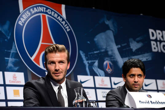Presentation David BECKHAM / Nasser AL KHELAIFI -
