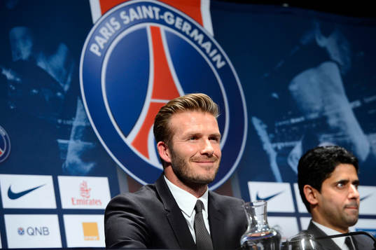 Presentation David BECKHAM / Nasser AL KHELAIFI -