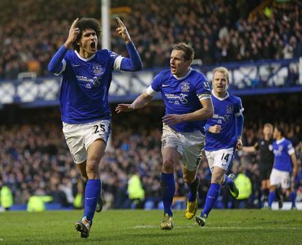 Football - Everton v Aston Villa - Barclays Premier League