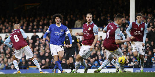 Football - Everton v Aston Villa - Barclays Premier League