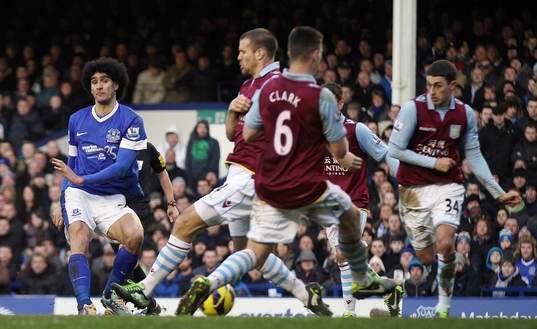 Football - Everton v Aston Villa - Barclays Premier League