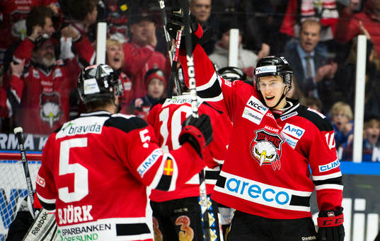 Johan Björk, Robin Alvarez, Malmö Redhawks, jublar