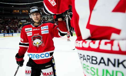Ludvig Rensfeldt, Malmö Redhawks, jublar