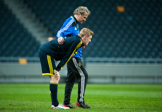 Sverige tränar på Friends Arena