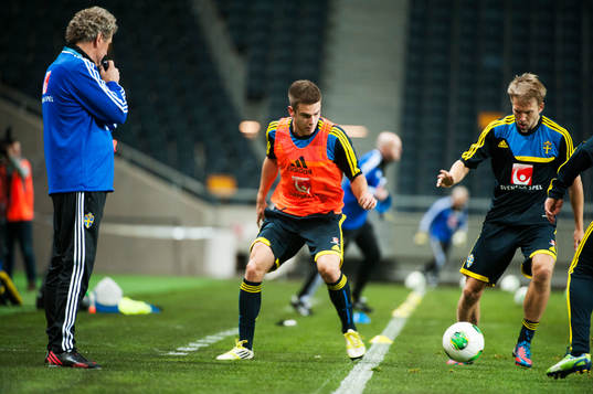 Sverige tränar på Friends Arena
