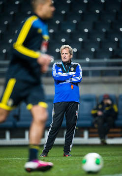 Sverige tränar på Friends Arena