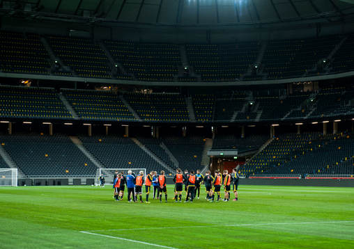 Sverige tränar på Friends Arena