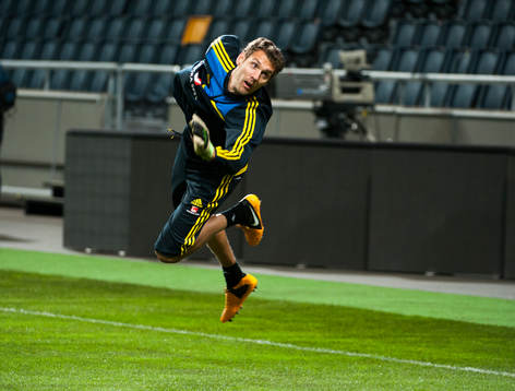 Fotboll, Sverige, Fotografering och träning på Friends