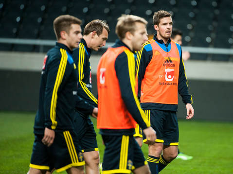 Fotboll, Sverige, Fotografering och träning på Friends