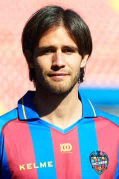 Robert Aquafresca poses at the new signing of Levante UD,