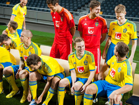 Fotboll, Sverige, Fotografering och träning på Friends