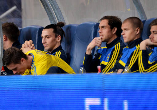 Zlatan Ibrahimović, Sverige, på bänken