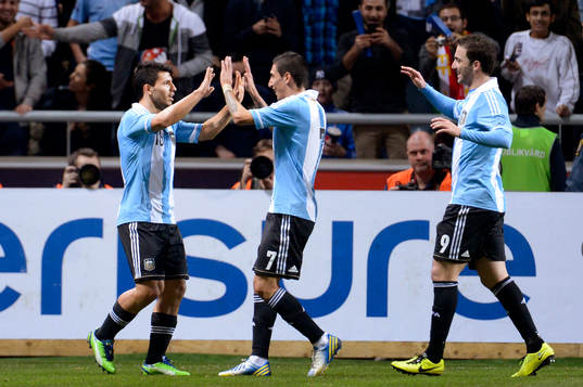 Gino Peruzzi, Angel Di Maria, Gonzalo Higuain, Argentina,