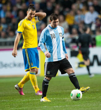 Lionel Messi, Sverige och Zlatan Ibrahimovic, Sverige