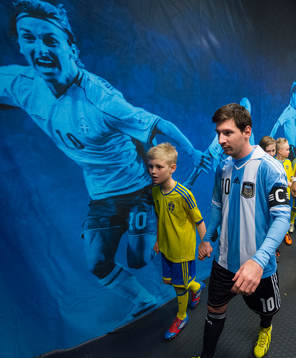 Lionel Messi, Argentina i spelargången innan matchen