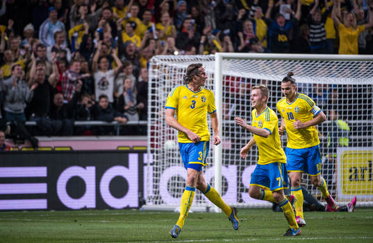 Jonas Olsson, Sebastian Larsson och Zlatan Ibrahimovic