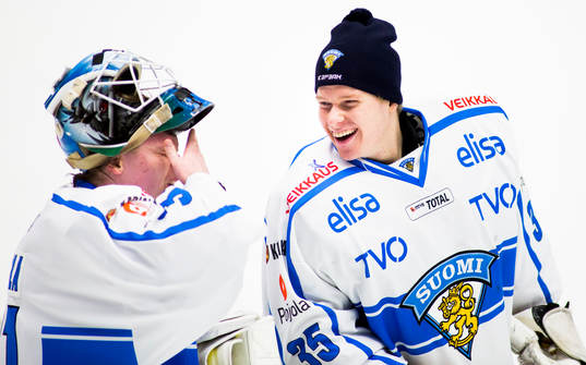 Atte Engren, målvakt, Juha Matsola, målvakt, Finland,