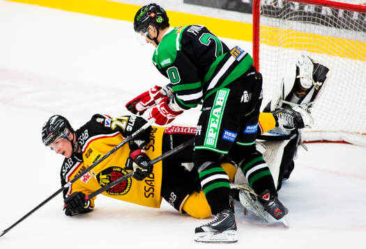 Mika Pyörälä, Luleå, faller, Ziga Pavlin, Rögle