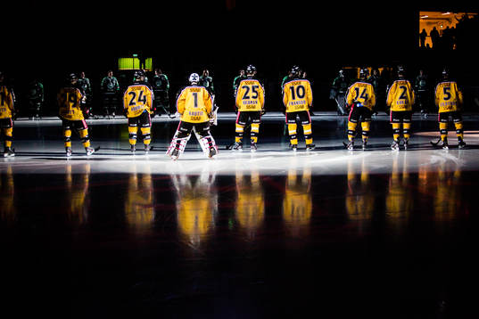 Luleå på isen innan matchstart